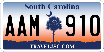 SC license plate AAM910