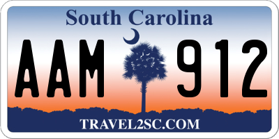 SC license plate AAM912