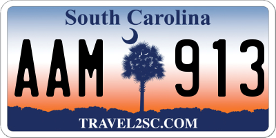 SC license plate AAM913