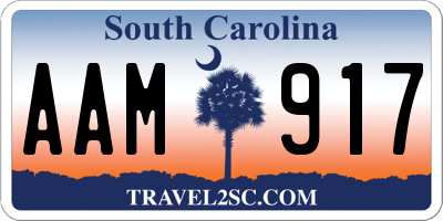 SC license plate AAM917