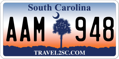 SC license plate AAM948