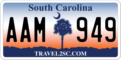 SC license plate AAM949