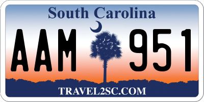 SC license plate AAM951