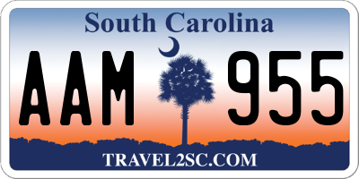 SC license plate AAM955