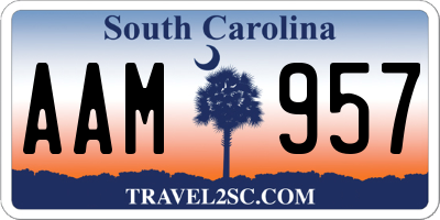 SC license plate AAM957