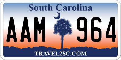 SC license plate AAM964