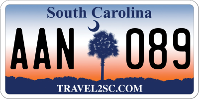 SC license plate AAN089