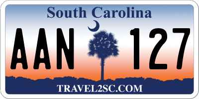 SC license plate AAN127