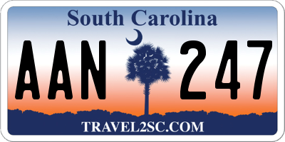 SC license plate AAN247