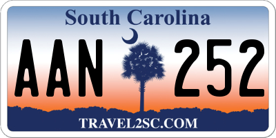 SC license plate AAN252