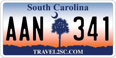 SC license plate AAN341