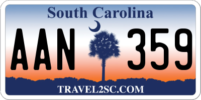 SC license plate AAN359