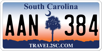 SC license plate AAN384