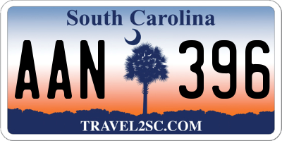 SC license plate AAN396