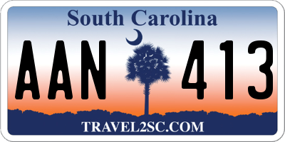 SC license plate AAN413