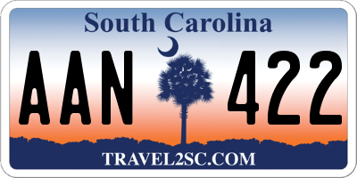 SC license plate AAN422