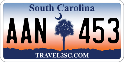 SC license plate AAN453