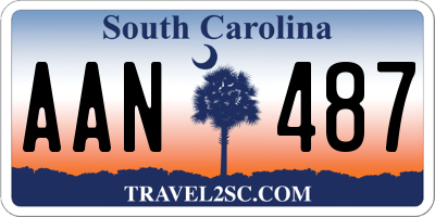 SC license plate AAN487