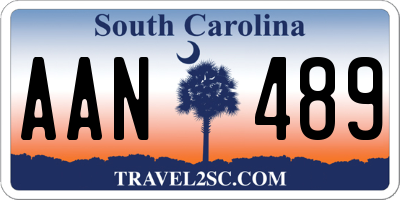 SC license plate AAN489