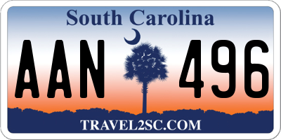 SC license plate AAN496