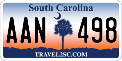 SC license plate AAN498