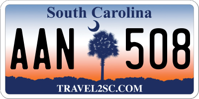 SC license plate AAN508