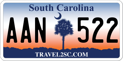 SC license plate AAN522