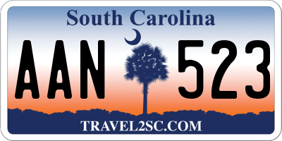 SC license plate AAN523