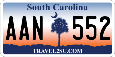 SC license plate AAN552