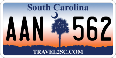 SC license plate AAN562