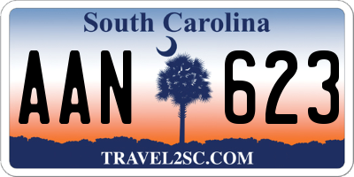SC license plate AAN623