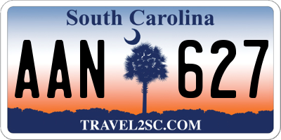 SC license plate AAN627