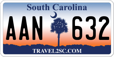 SC license plate AAN632