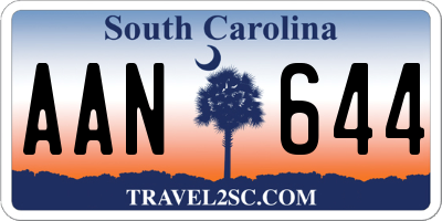 SC license plate AAN644