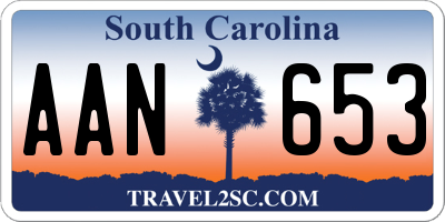 SC license plate AAN653