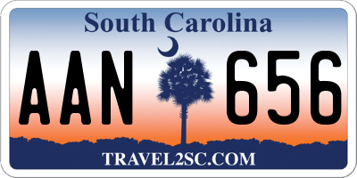 SC license plate AAN656