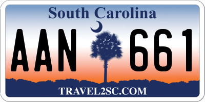 SC license plate AAN661