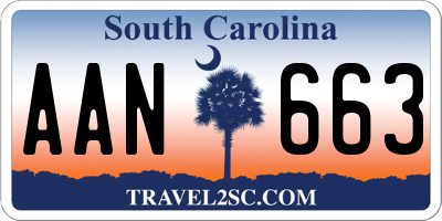 SC license plate AAN663