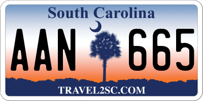 SC license plate AAN665