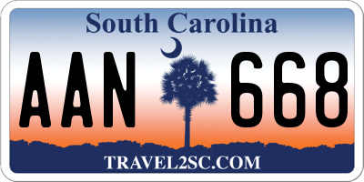 SC license plate AAN668