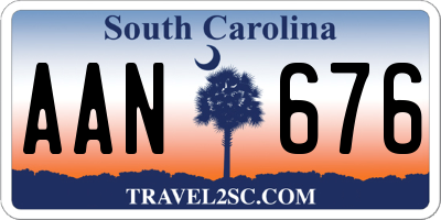 SC license plate AAN676