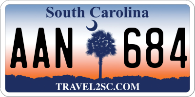 SC license plate AAN684