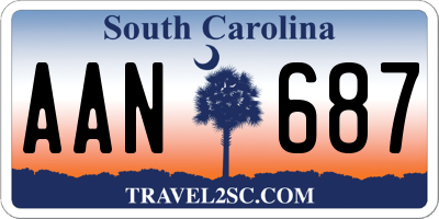 SC license plate AAN687