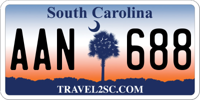 SC license plate AAN688