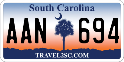 SC license plate AAN694