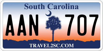 SC license plate AAN707