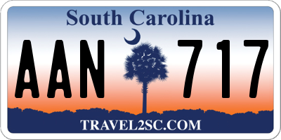 SC license plate AAN717