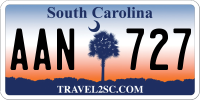 SC license plate AAN727