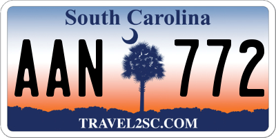 SC license plate AAN772