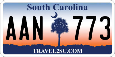 SC license plate AAN773